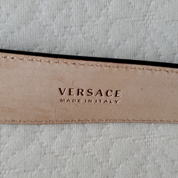 Versace First Line Baroque Buckle Leather Belt - Picture 5 of 5